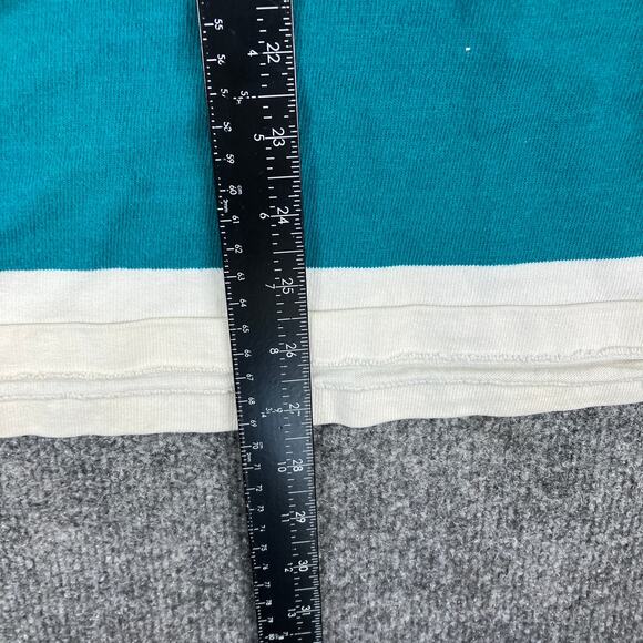 GANT Rugger Shirt Mens Size XL Teal White Striped Long Sleeve Rugby USA Classic - Picture 4 of 9